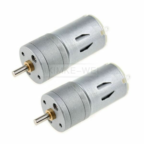 2 x 12V DC 1000RPM Mini Torque Gear Box Motor Hobby New