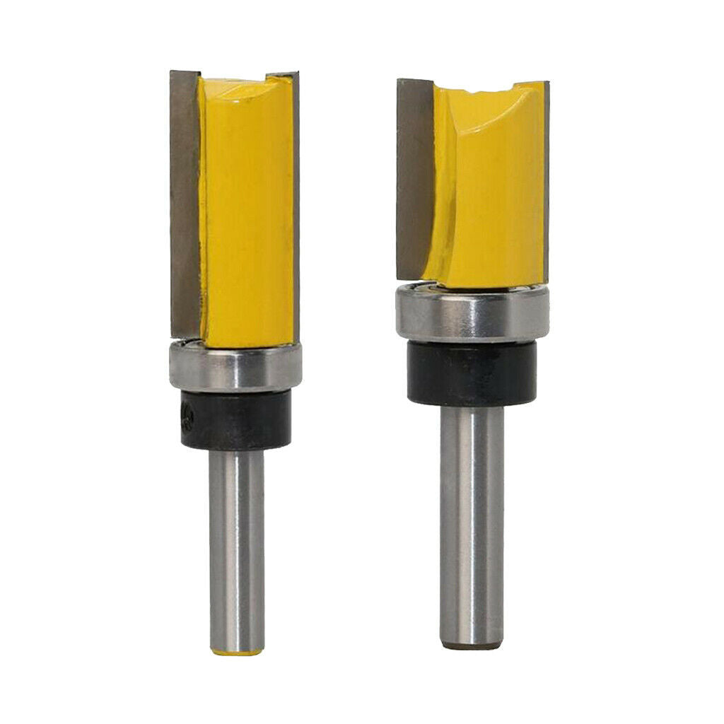 2Pcs Straight Metric Router Cutter Bit Woodwork 8mm Shank 3/4" Cut