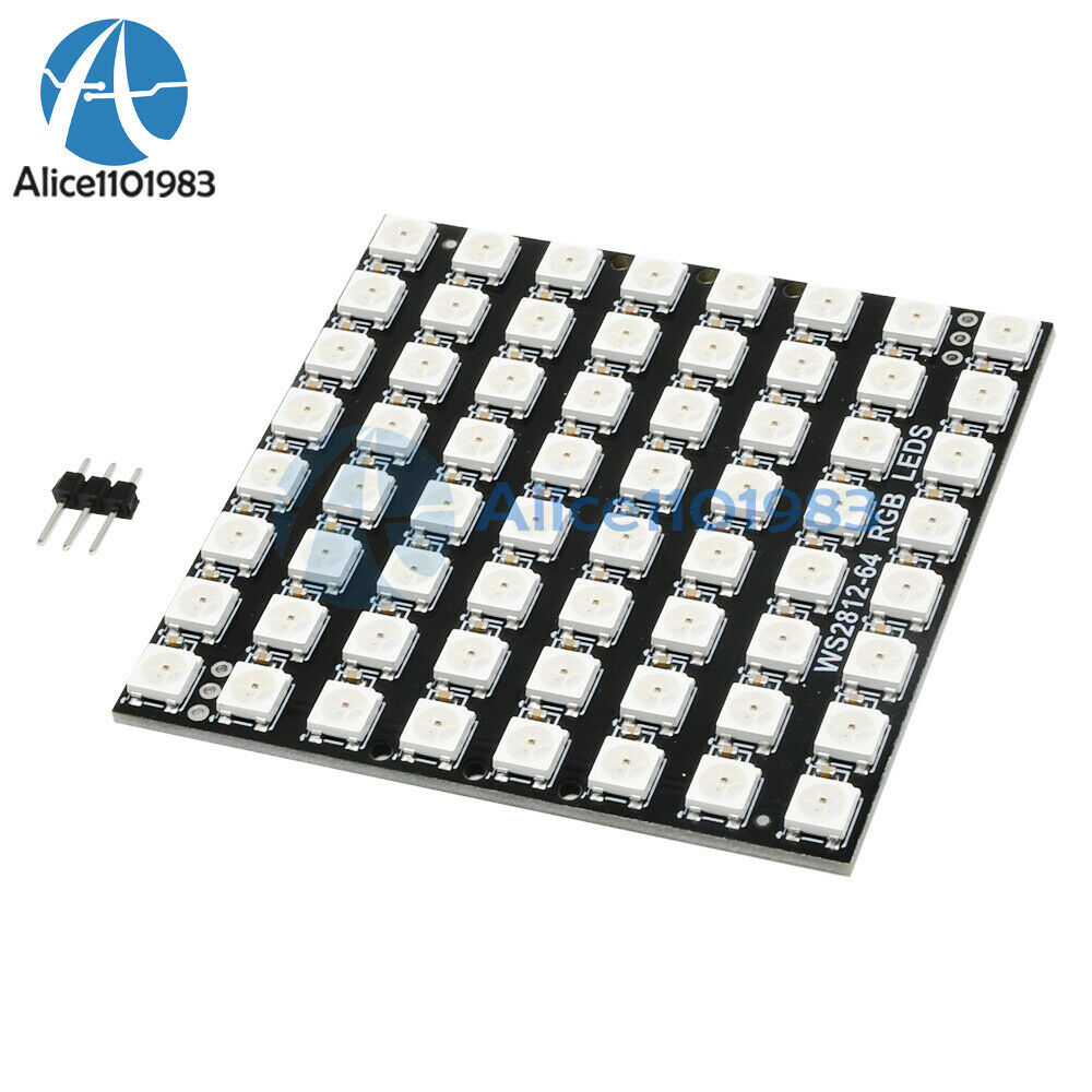10PCS 64-bit WS2812 5050 RGB LED Development Board w/ Built-in Full-Color Driver