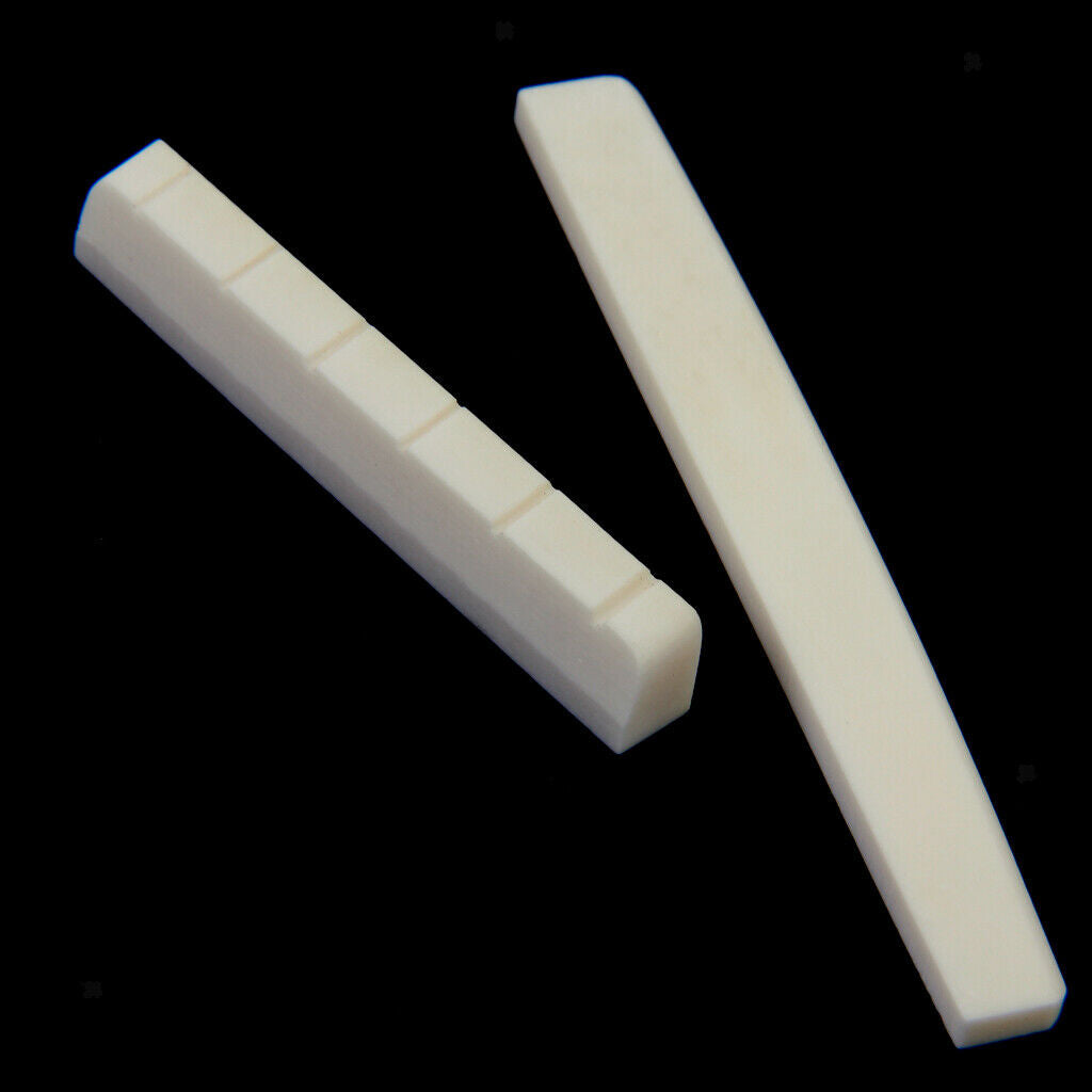 6 Set Classical Guitar Buffalo Bone Saddle & Nut DIY Guitar Repair Parts