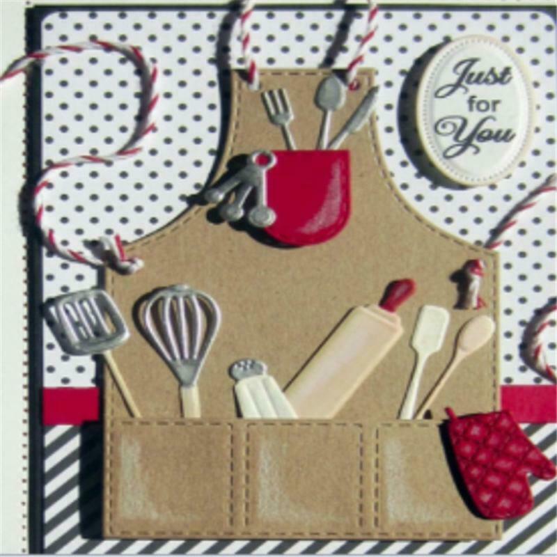 Apron Metal Cutting Dies Stencil DIY Scrapbooking Album Paper Card Template Mold