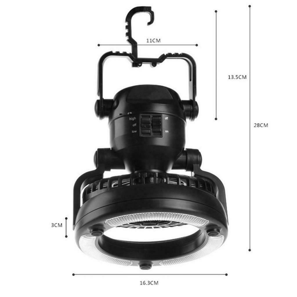 Tent Fan Light LED Camping Hiking Travel Equipment Outdoor Portable Ceiling Lamp