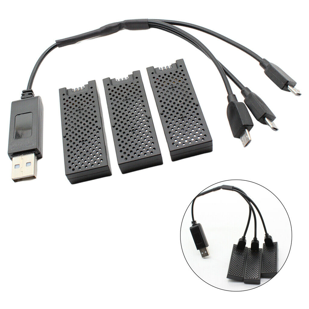 3.7V 400mAh Lithium Battery w/ USB Charger Cable for WLTOYS XK K127 RC