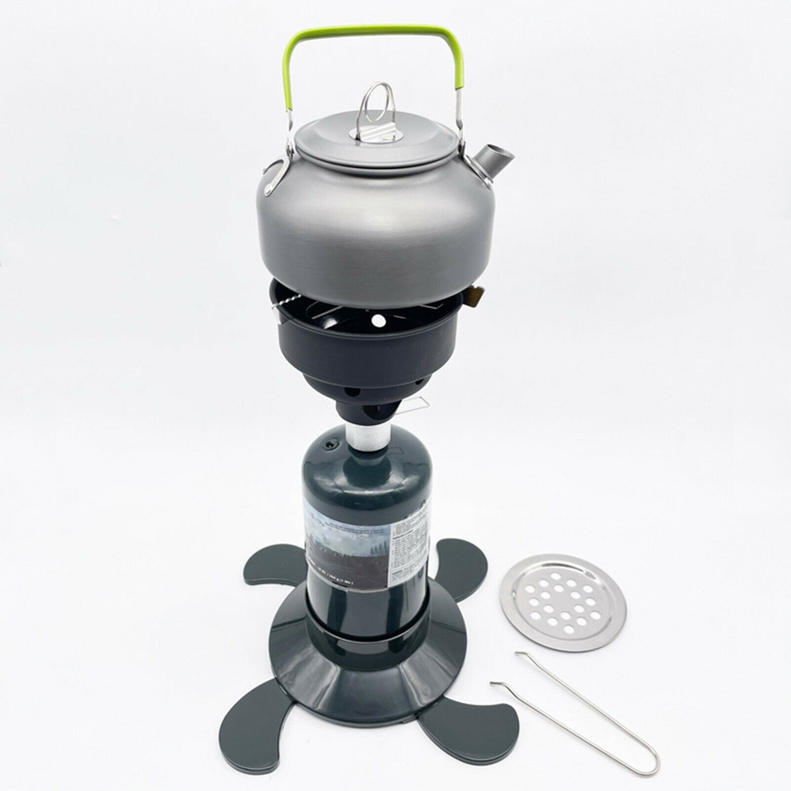 3-in-1 Camping Stove Gas Stove BBQ Emergency Heater Outdoor Wood Coal Stove