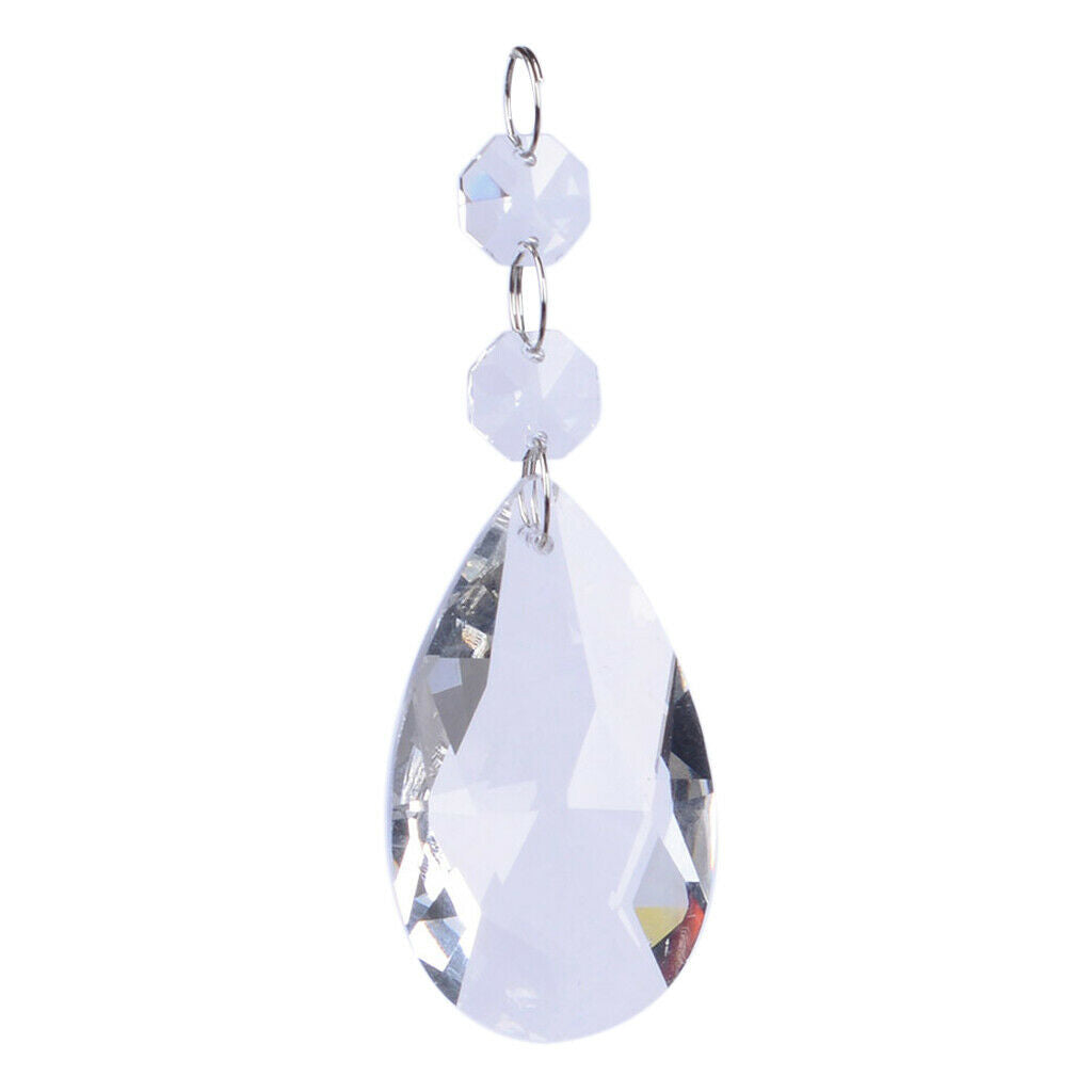 10 Pack Chandelier Crystals Hanging Pendant, 38mm Clear