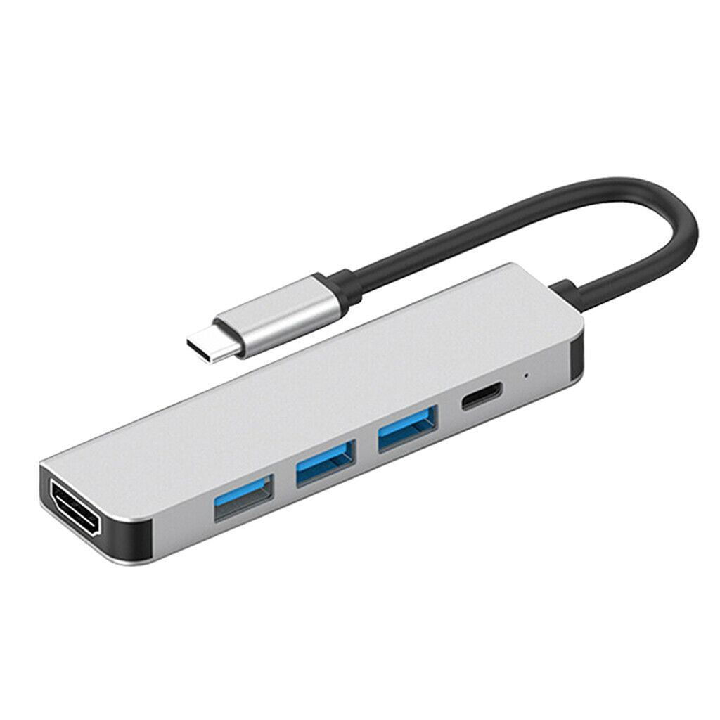 5-in-1 Type-C USB 3.0 Hub Adapter   4K Converter 87W PD Charge for Laptop