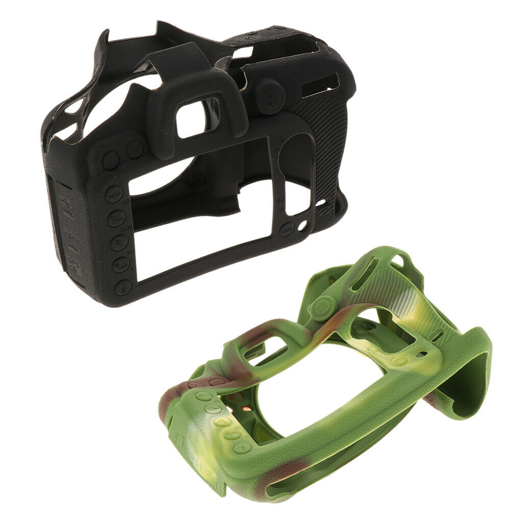 2 Pieces Professional Secure Silicone Camera Cases Bag Rubber Body Skin For