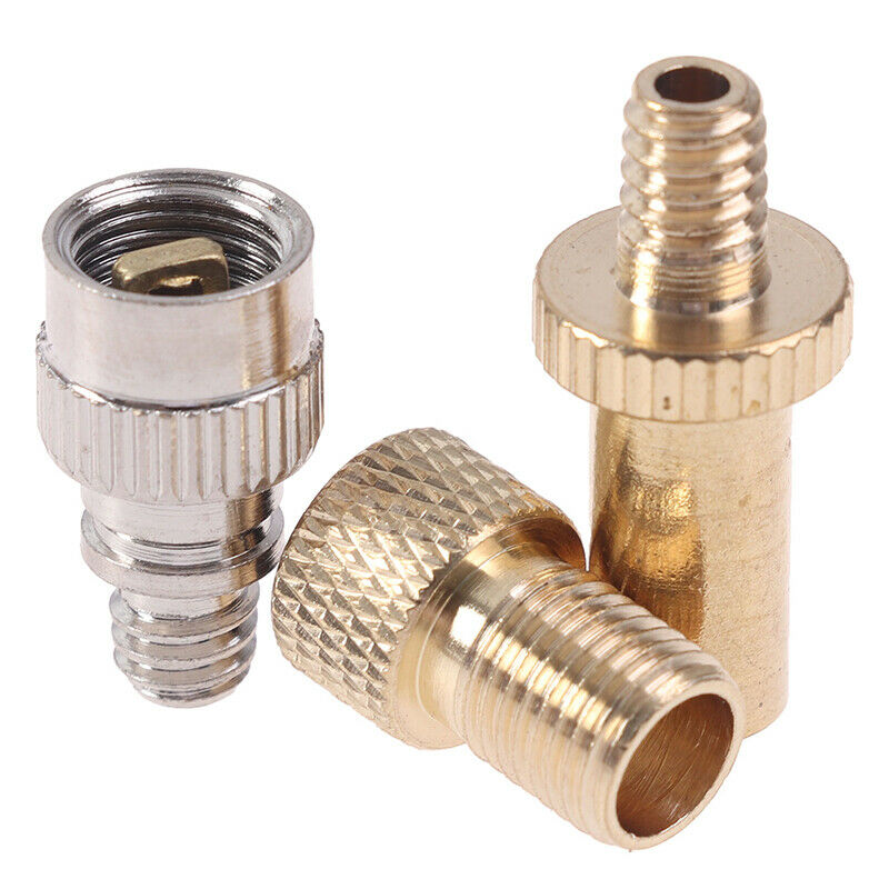 3pcs Bike Bicycle Presta to Schrader Valve Adapters Valve Extension Pump T L Tt