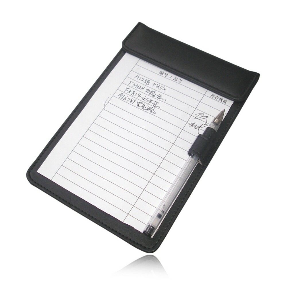A6 Clipboard Folder Conference Leather Pad Writing Paper Organiser Portfolio