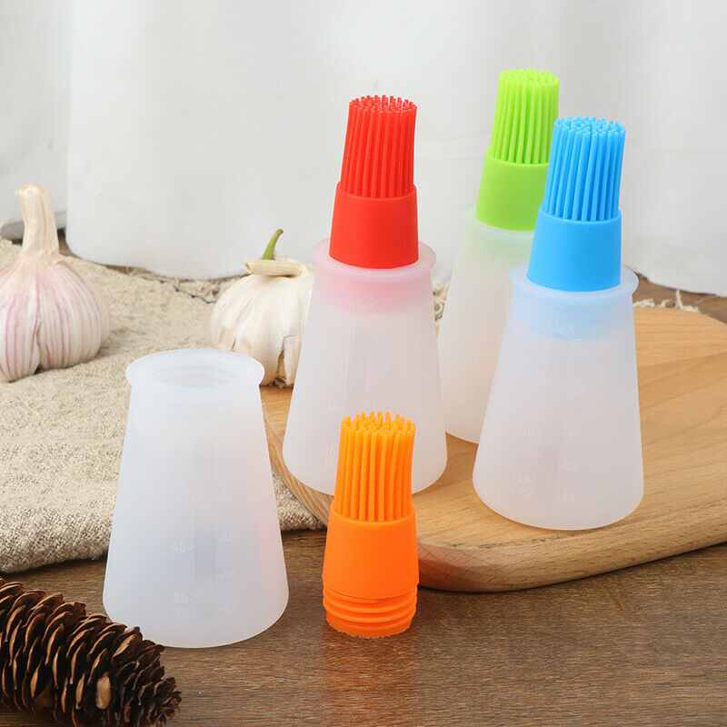 Silicone Oil Bottle with Brush Grill Liquid Oil Pastry Kitchen Baking BBQ.l8