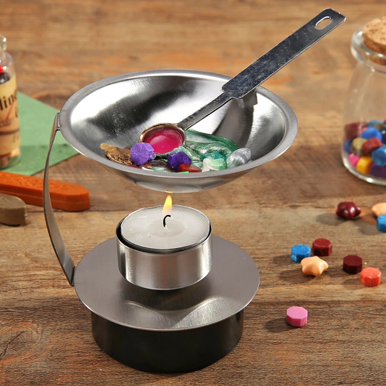 Wax Seal Warmer Furnace Wax Melting Spoon for Card Letter Envelope Sealing