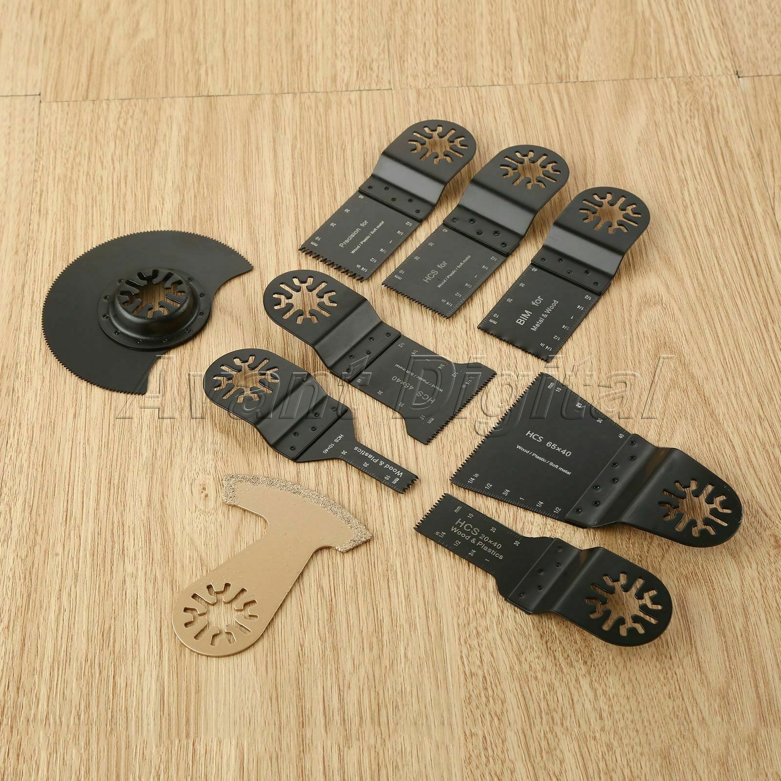 9pcs Pro E-cut Bi-metal Segment Saw Blades Oscillating Tool For Fein Multimaster