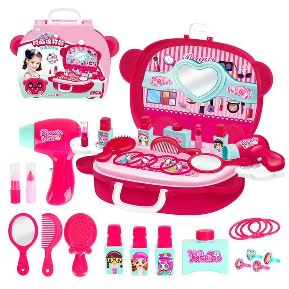 Kids Make Up Pretend Play Set Girls Simulation Face Beauty Cosmetic Toys @