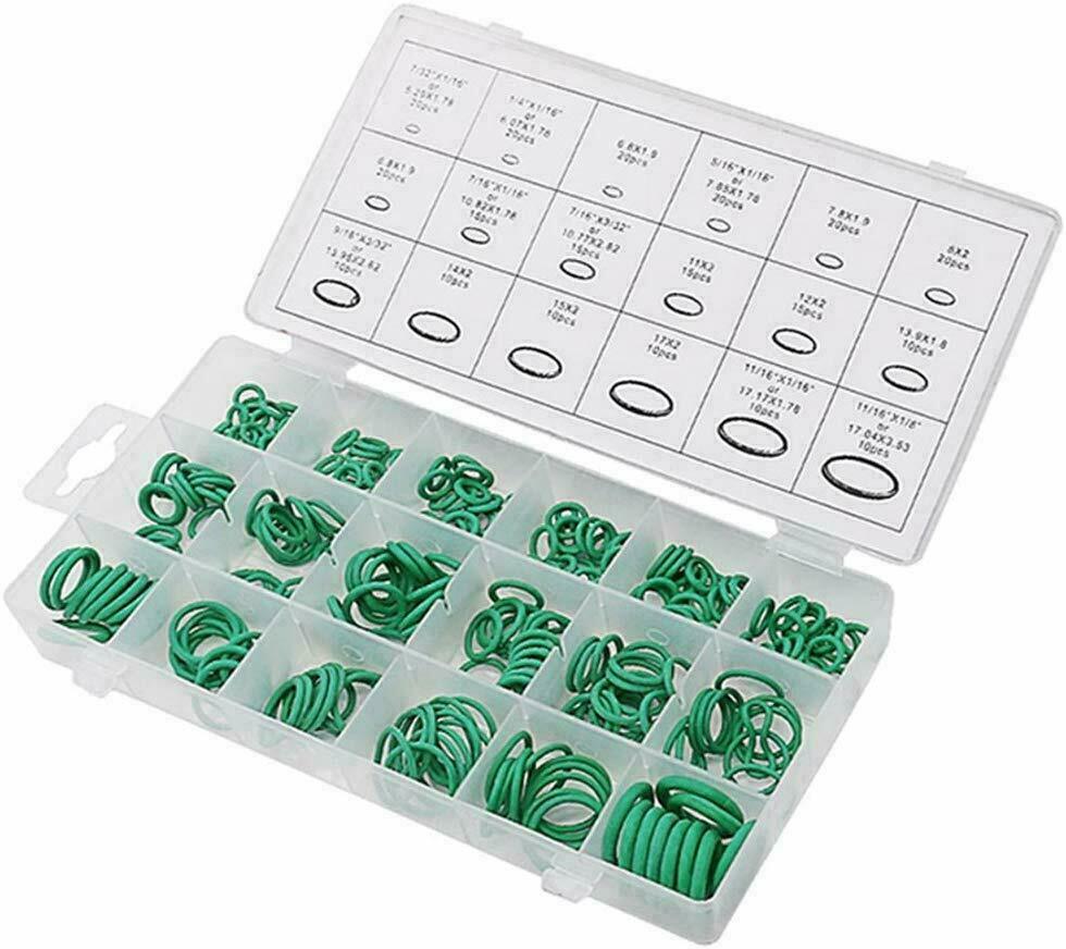270 Pieces O-Ring Rubber Assortment Kit Set with Holder Case SAE and Metric