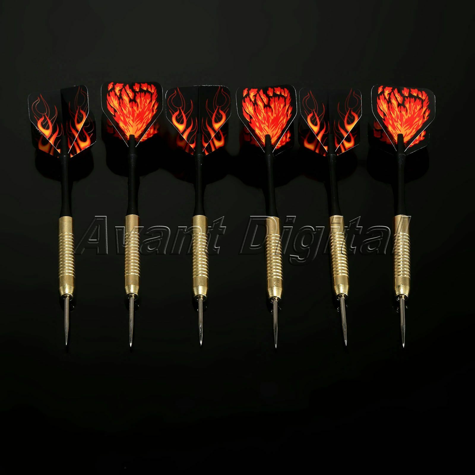 6Pcs Darts Stainless Steel Barrel Aluminium Shafts Stem Flights
