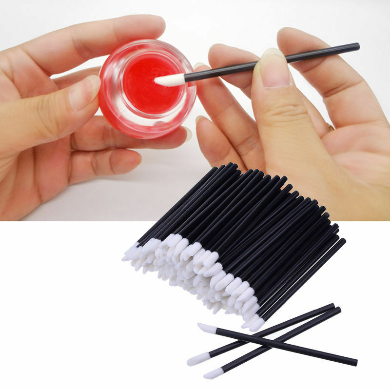 100pcs Disposable Lip Brush Gloss Wands Applicator Lipstick Makeup Tool Cosmetic