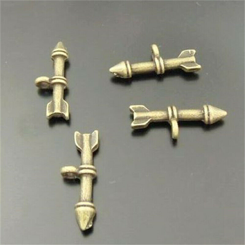 40 pcs Antiqued Bronze Rocket Alloy Charm For Pendant Dangle DIY Making 21*4*4mm