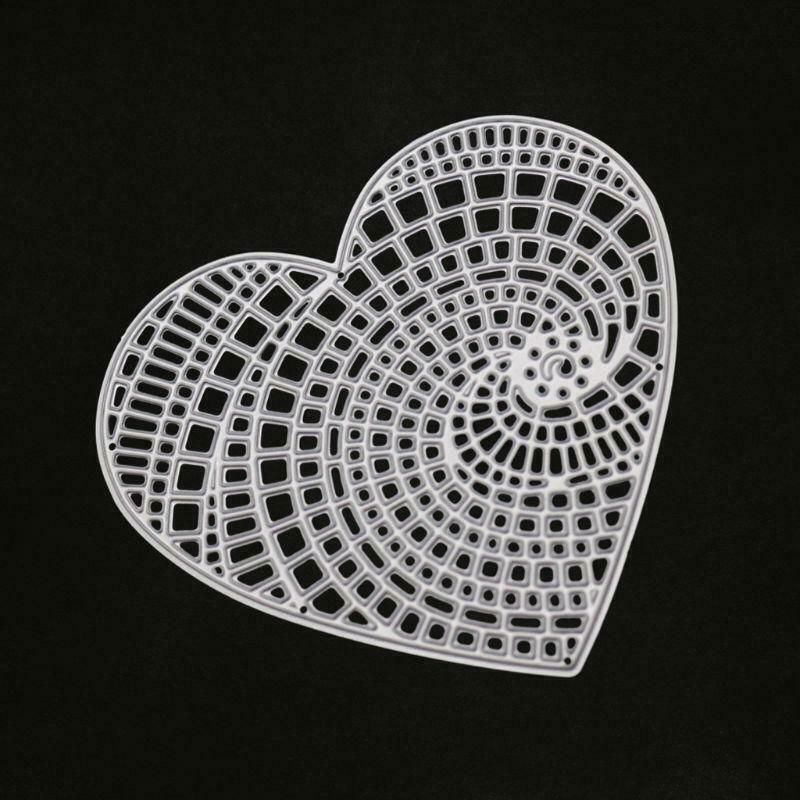 Heart Metal Cutting Dies Stencil Scrapbooking DIY Album Stamp Paper Cards Emboss