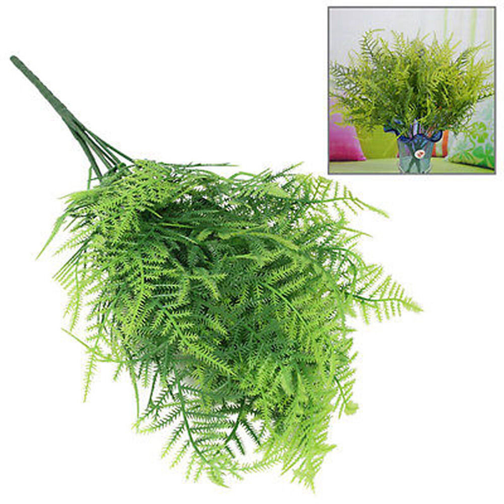 Green Plastic Artificial Leaves Realistic Plants Flower Home Garden Decoration