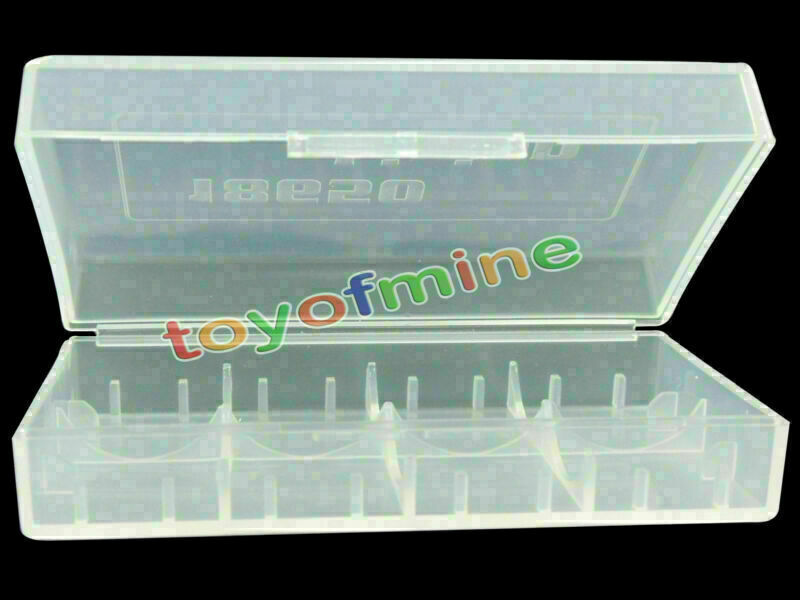 1 x 18650/16340/CR123A Transparent White Battery Case Holder Storage Box