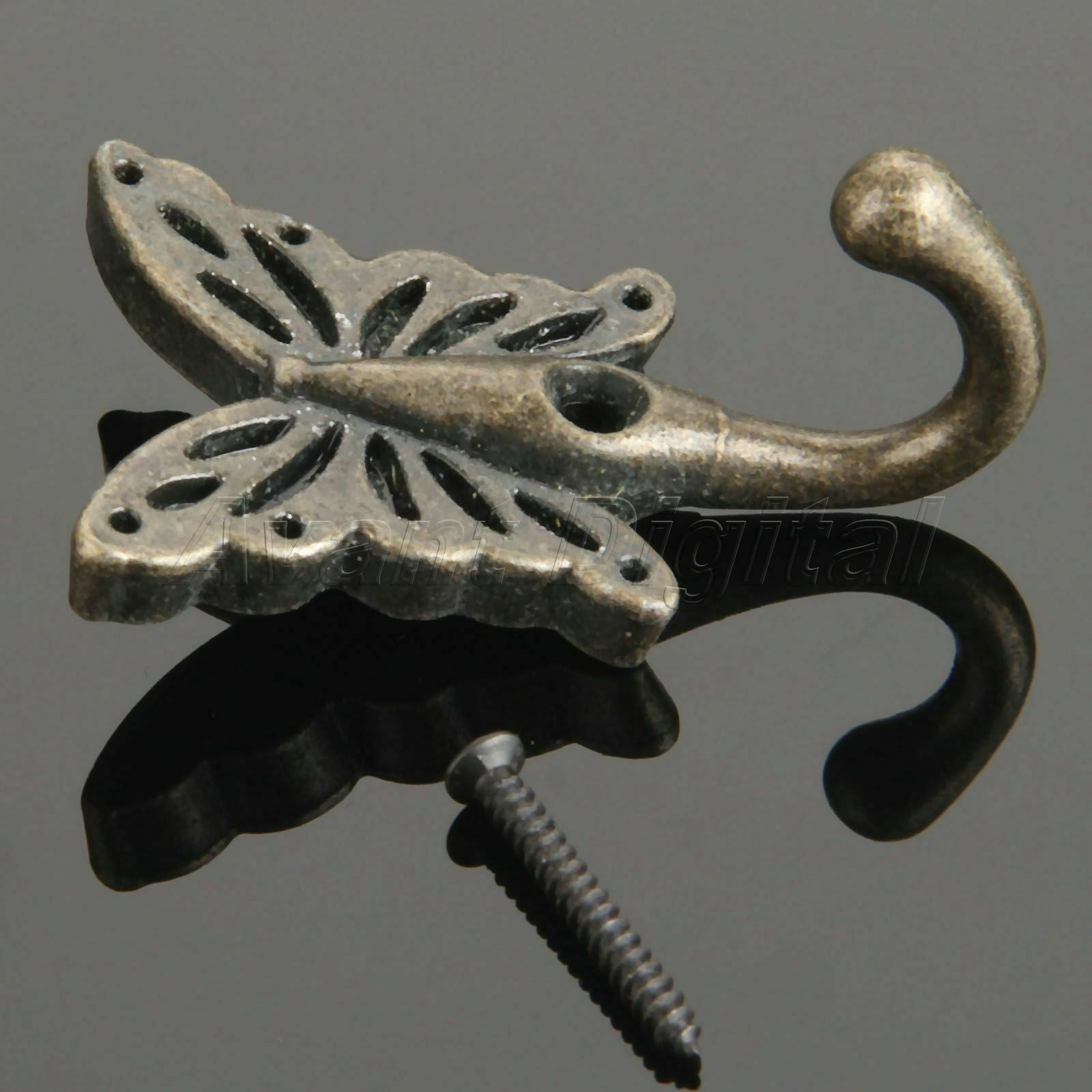European Retro Butterfly Hanging Hook Clothes Hat Coat Towel Robe Holder Hanger