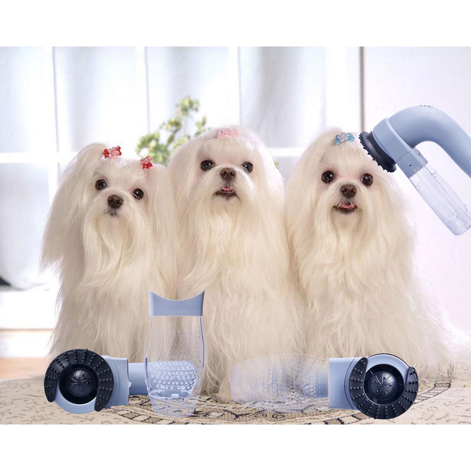 Cat Dog Pet Hair Remover Shedding Grooming Brush Comb Vacuum Cleaner Trimmer