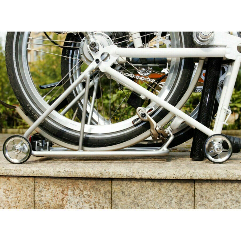 Folding Bike Rear Rack Ultralight Easywheel Refit Bracket Stand for Brompton