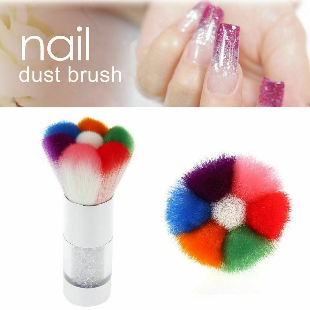 Glitter Diy Tool Nail Art Dust Brush Fiber Hair Powder Remover Nail Cleaner