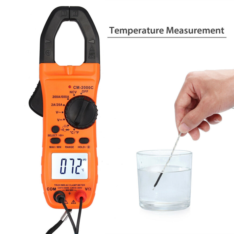Digital Clamp Meter Tester Trms Ac/dc Voltage Ac Current Resistance Clamp Meter