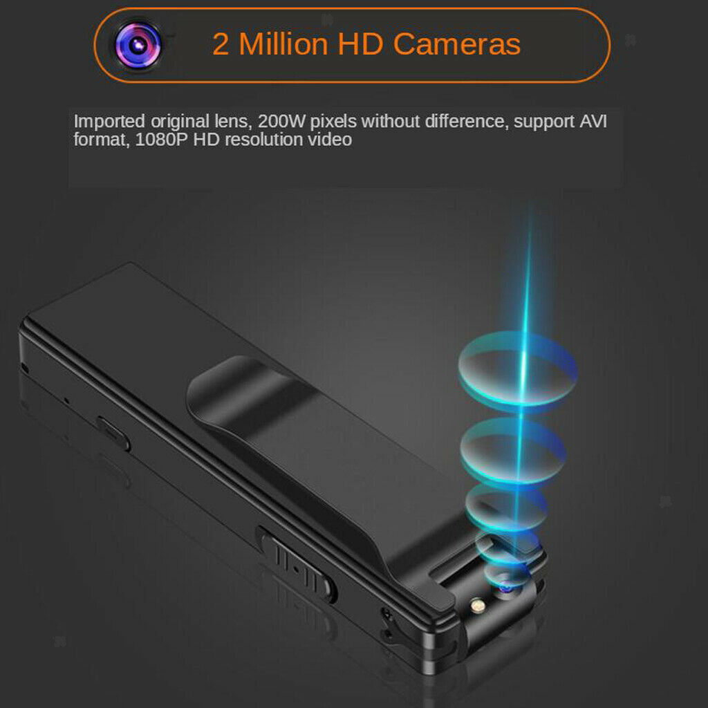 Mini Body Camera Camcorder Video Recorder HD 1080P Night Vision Small Black