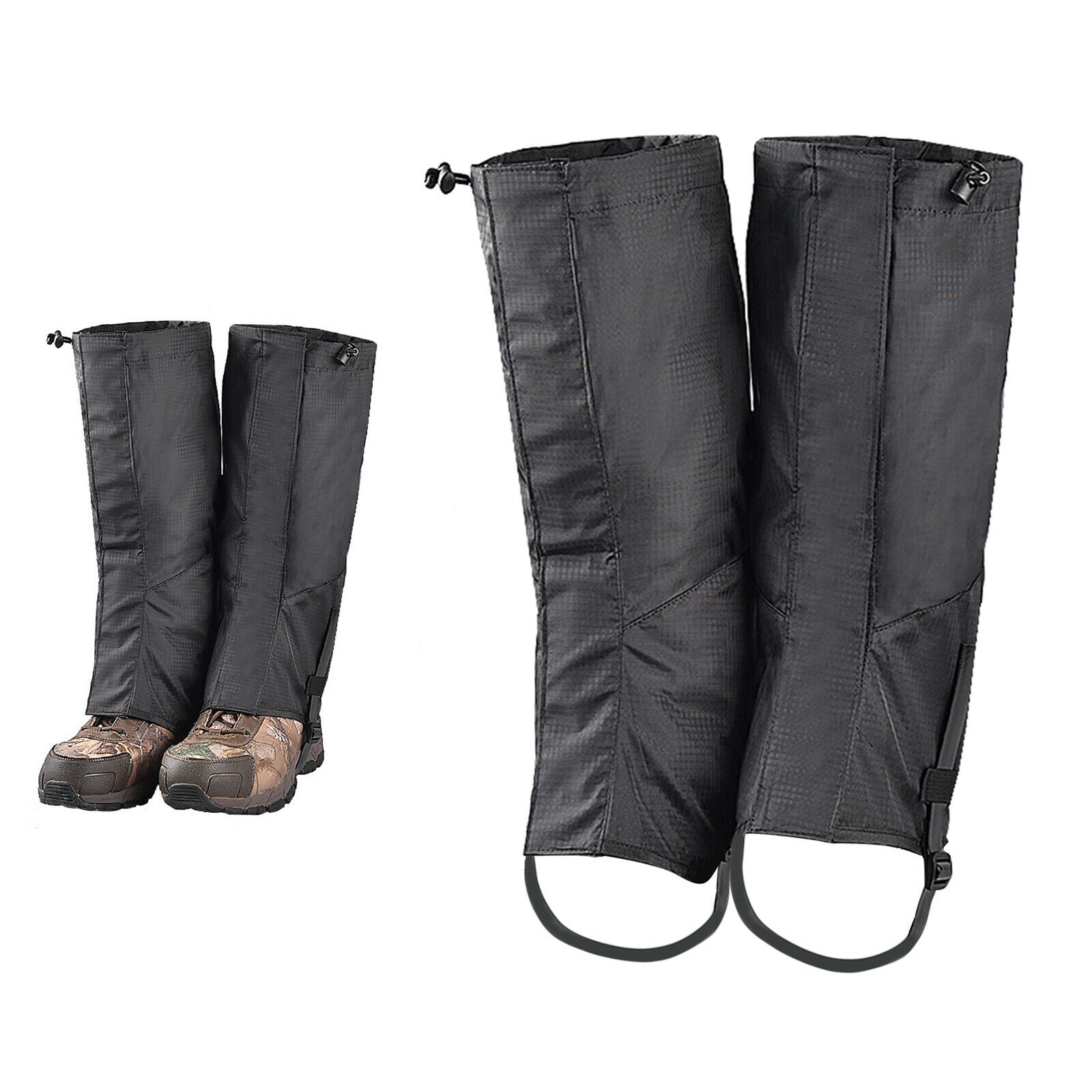 Leg Gaiters Waterproof Oxford Fabric Foot Strap Durable for Hiking Men Women