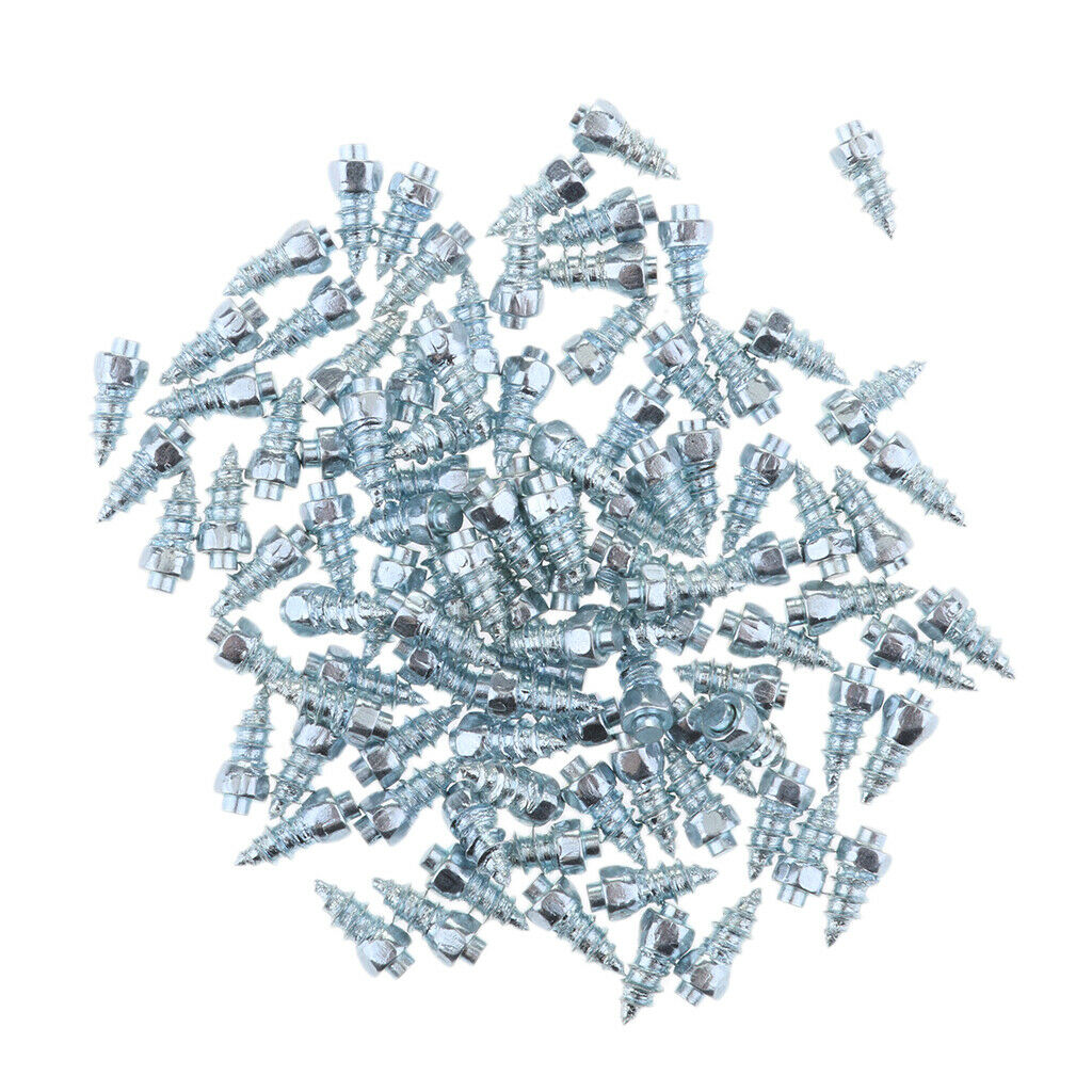 100 x 9mm Motorcycle Anti-Slip Screw in Tire Stud Snow Trim Wheel Tyres