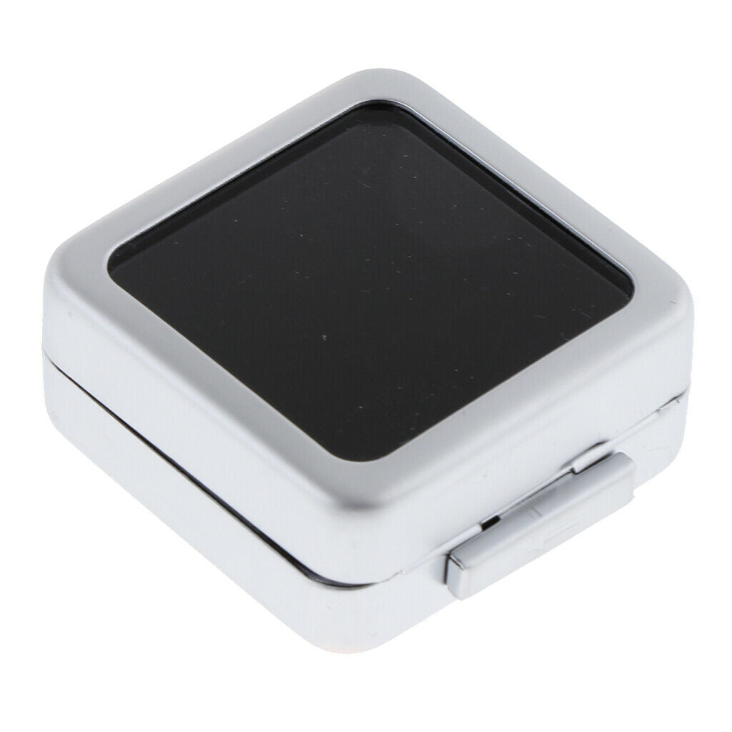 Clear Square diamond case Small Jewelry Metal Storage Organizer Container