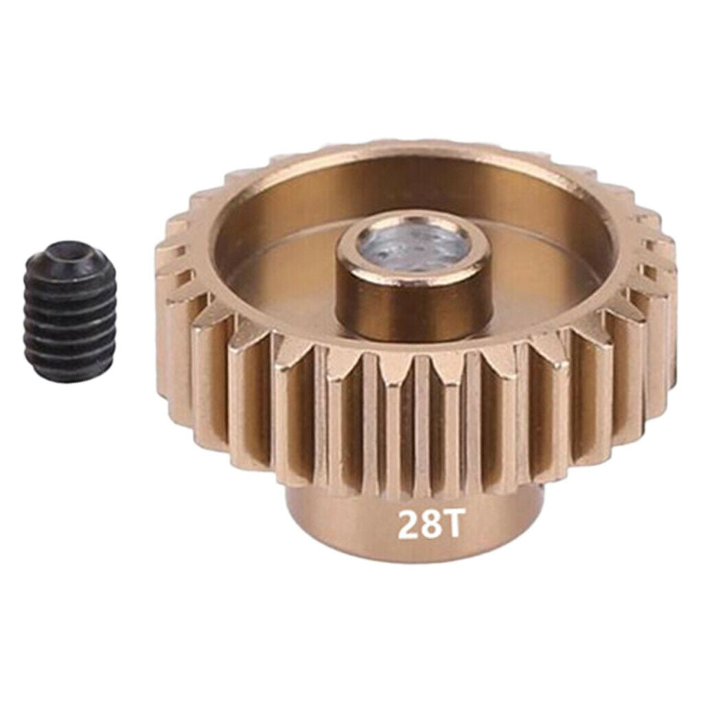 48P 46mm 28T Pinion Motor Gear RC 1:10 Racing Car Motor Pinion Replacement