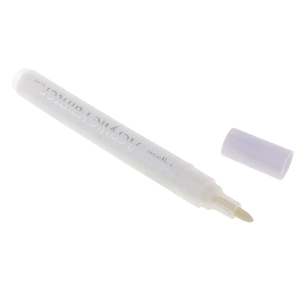 Acrylic Paint Markers Art Permanent Painting Metal Glass Markers Pen White