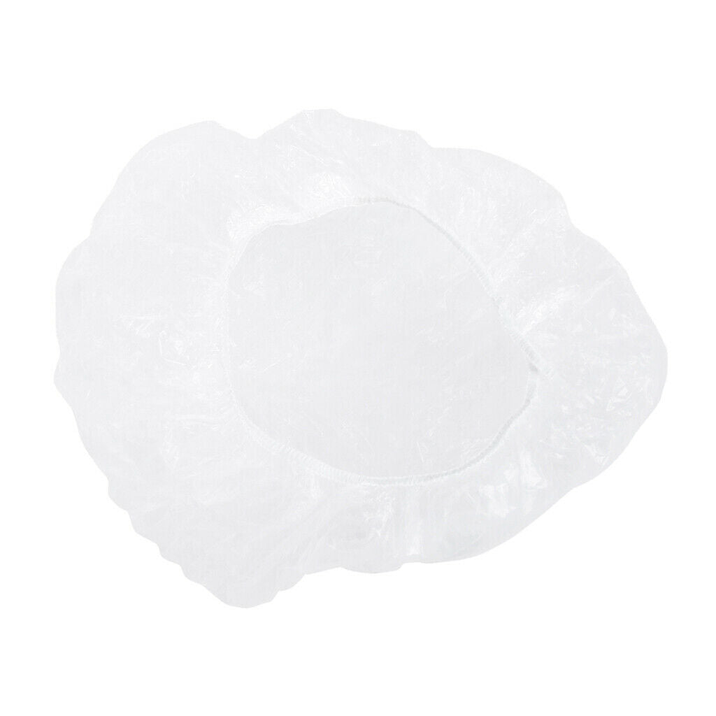 100Pcs Disposable Clear Shower Hair Perming Coloring Caps for Spa Salon