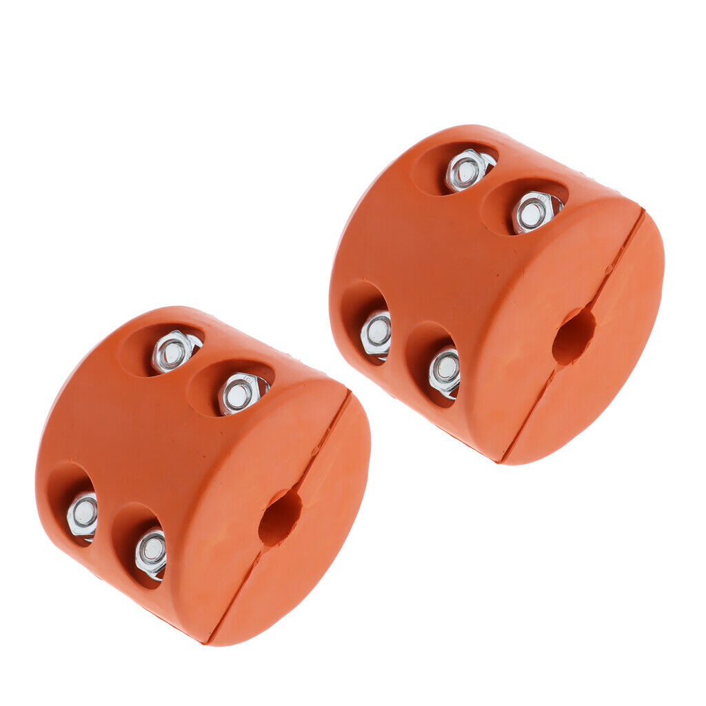 2xBike UTV Winch Cable Hook Stopper Rubber Cushion Stopper Line Saver Orange