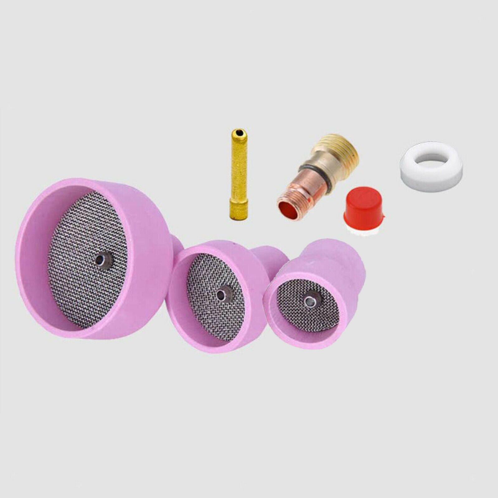 6Pcs Alumina Ceramic Nozzle Cups Collet Gas Lens Portable for WP 17/18/26