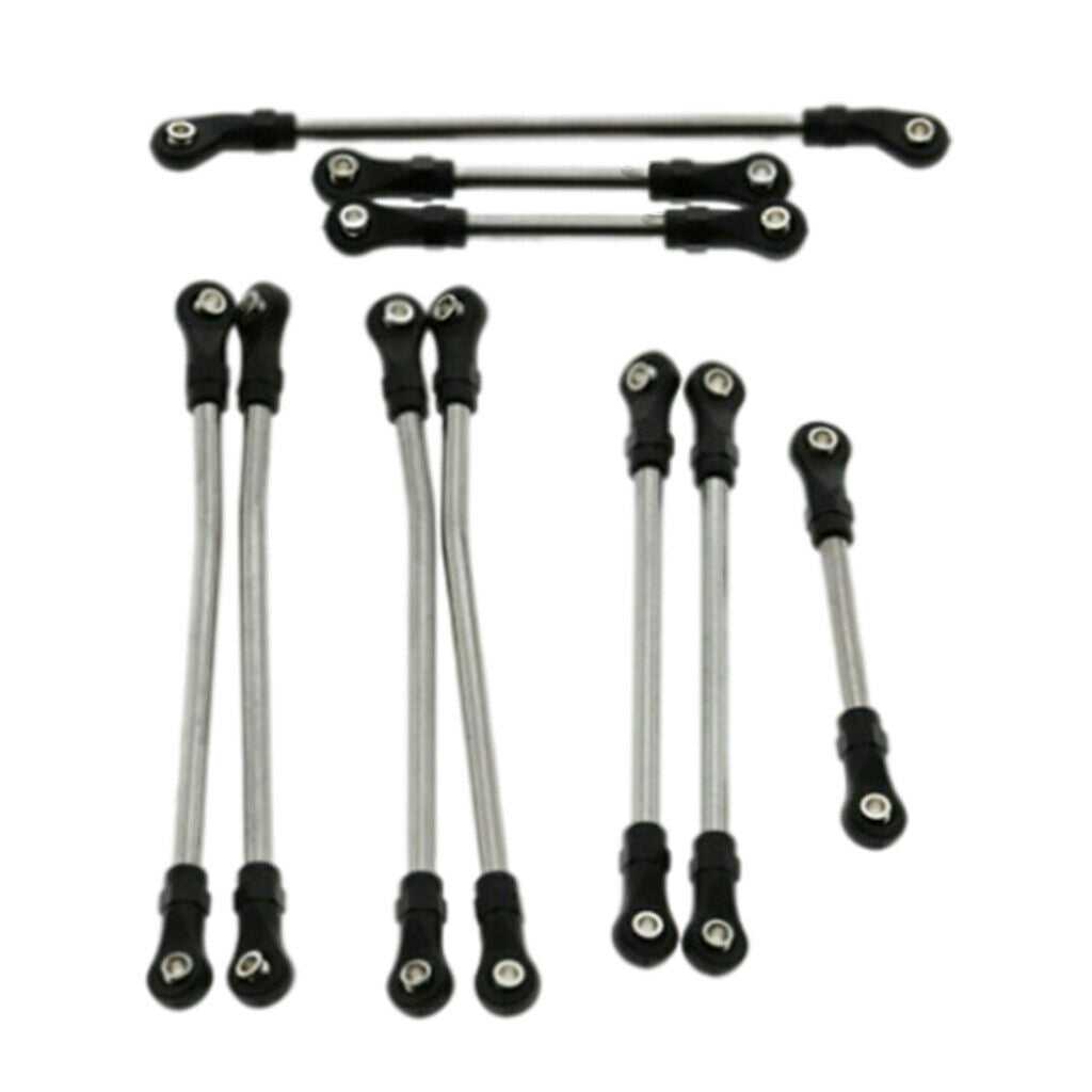 Upgrades Stainless Steel Linkage Steering Links324mm Wheelbase for 1/10 Scale RC