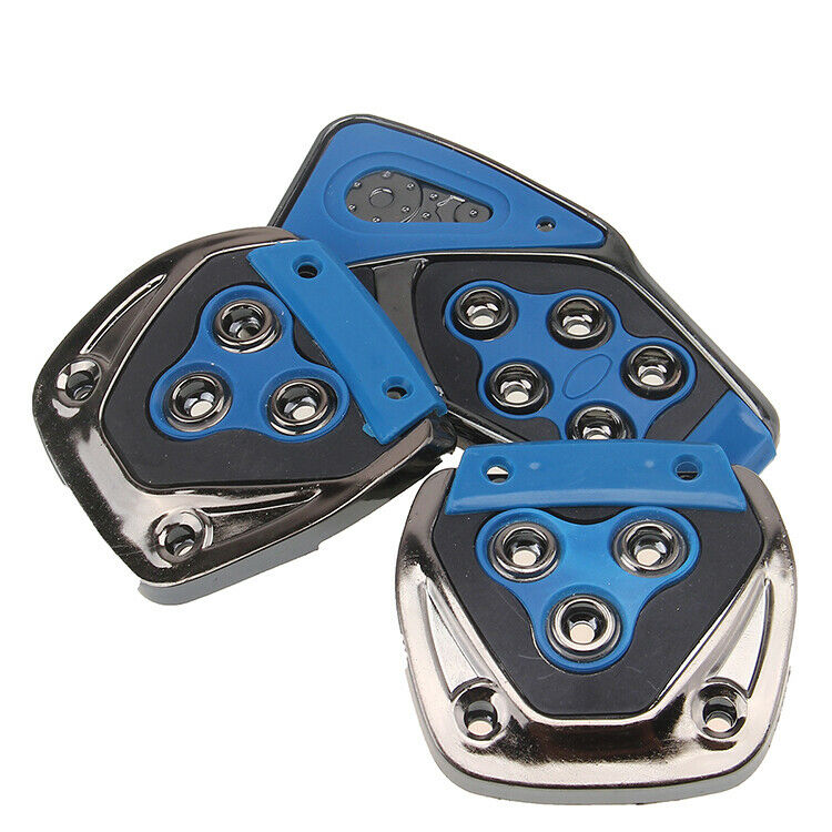 Universal Car Speed Sporty Non-Slip Manual MT Gas Brake Foot Pedal Pad Cover Cap