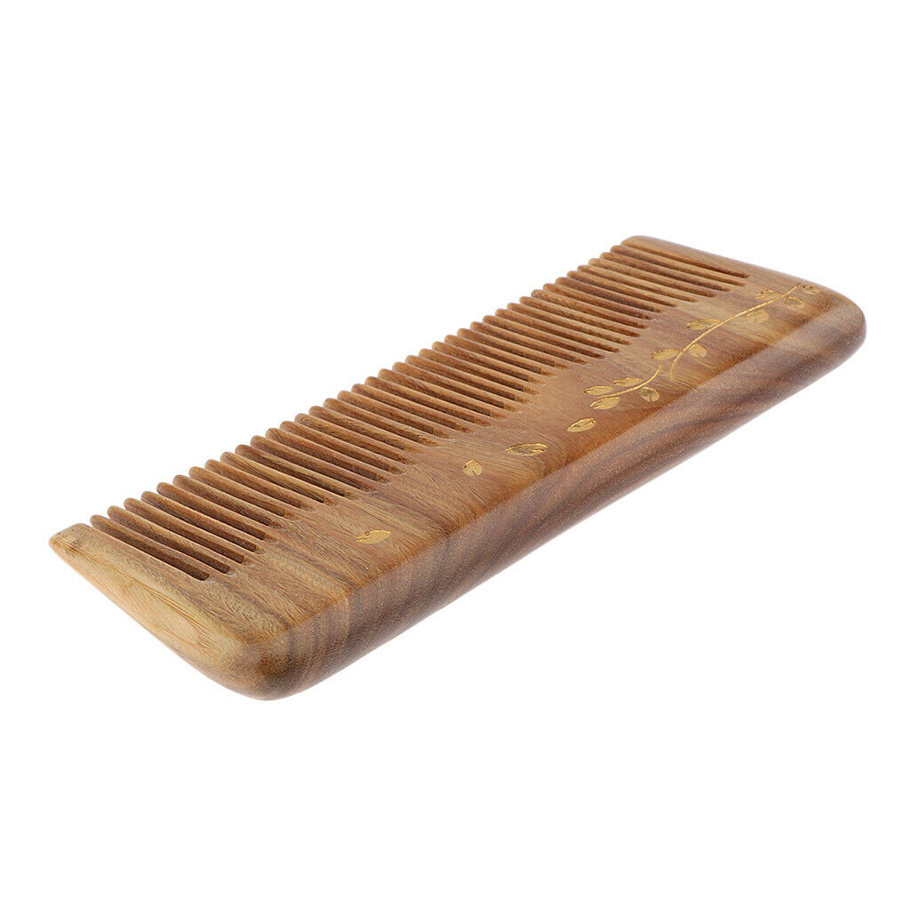 5" Handmade Wide Teeth Wood Comb Pocket Hairbrush Gift Plants