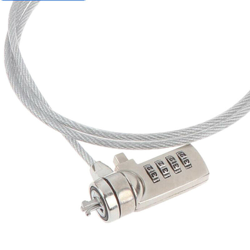 4 Digit Security Password Computer Lock Anti-theft Chain For Notebookx Laptop DD