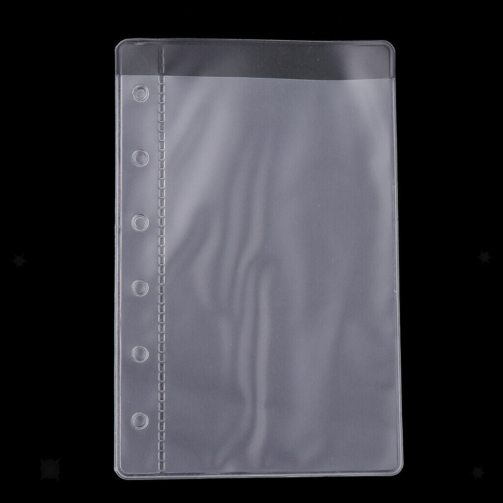 30pcs PVC Binder Pockets Sheet Card A7 Planner Refill Journal Loose Leaf Bag