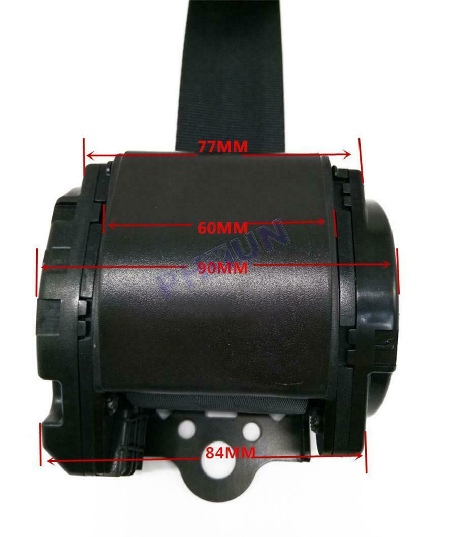 Universal 3 Point Auto Car Seat Lap Belt w/ Buckle Connector Retractable