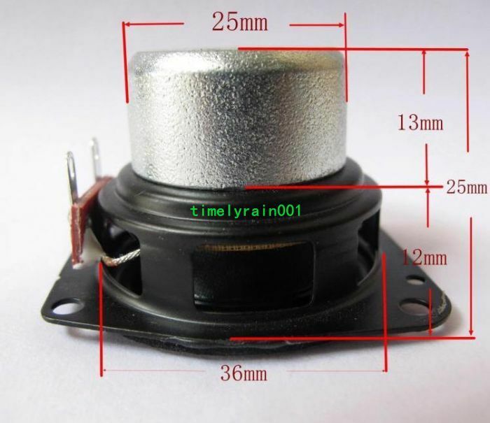 2pcs 1.5" inch 4Ohm 4Ω 10W Neodymium Full range speaker Loudspeaker Long stroke