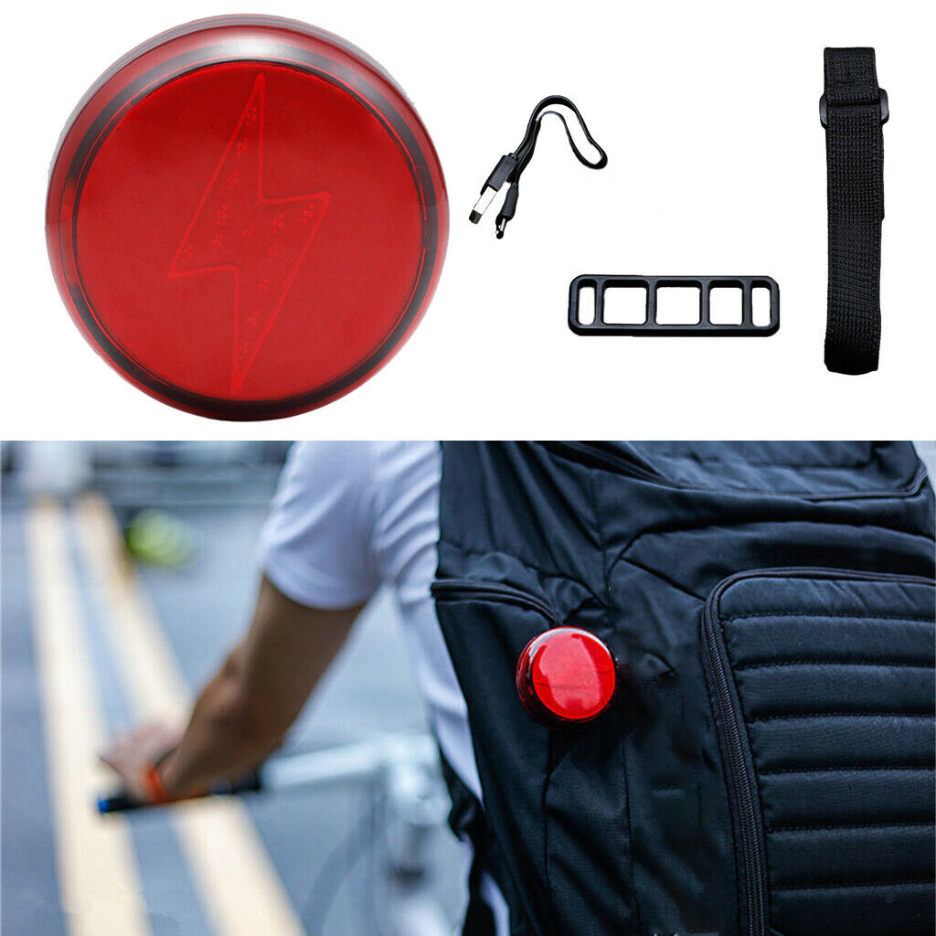 Bicycle Rear Light Rechargeable Cycling 5 Modes Taillight Running Lamps