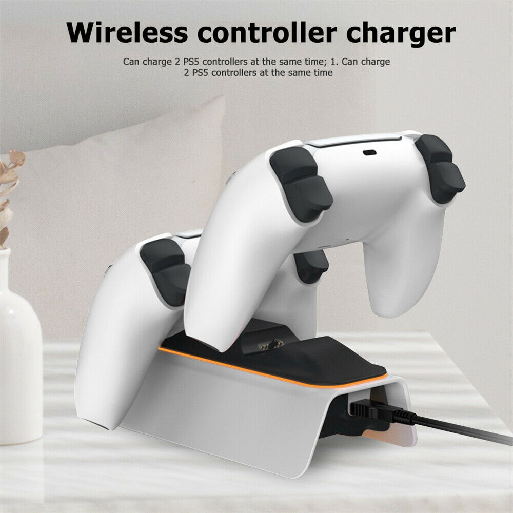 Dual Charger Wireless Gamepad Joystick Power Cradle Charging Holder for Sony PS5