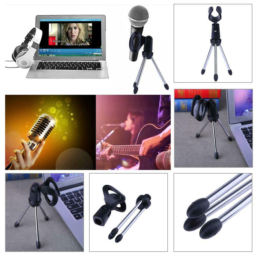 Mini Foldable Desktop Tripod Microphone Mound Holder Desk table Top Mic Stand