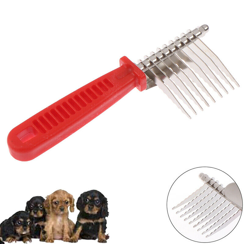 Pet Dog Cat Combs Long Thick Hair Shedding Remove Grooming Rake Comb Bru.l8