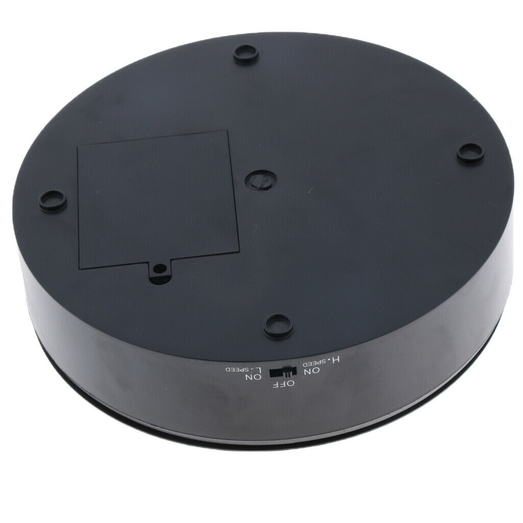360 Degree Electric Rotating Stand Turntable Black for Jewelry Phone Display